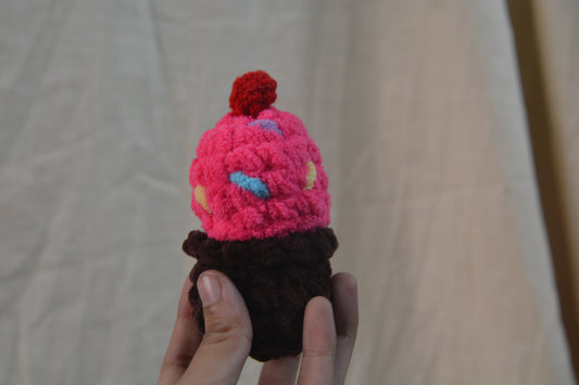 Whimsical Crochet Cupcake - Handmade & Eco-Friendly